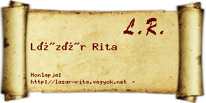 Lázár Rita névjegykártya